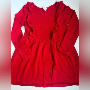 Red sparkle sweater dress